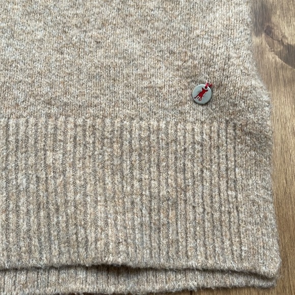 Frieda & Freddies New York wool blend knit dress pullover turtleneck brown M/L - Picture 5 of 10